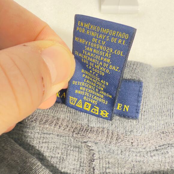 Polo Ralph Lauren Waffle Weave Lounge Pants Men L Drawstring Waist CUT Off Hems - Picture 6 of 15